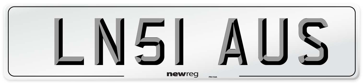 LN51 AUS Number Plate from New Reg